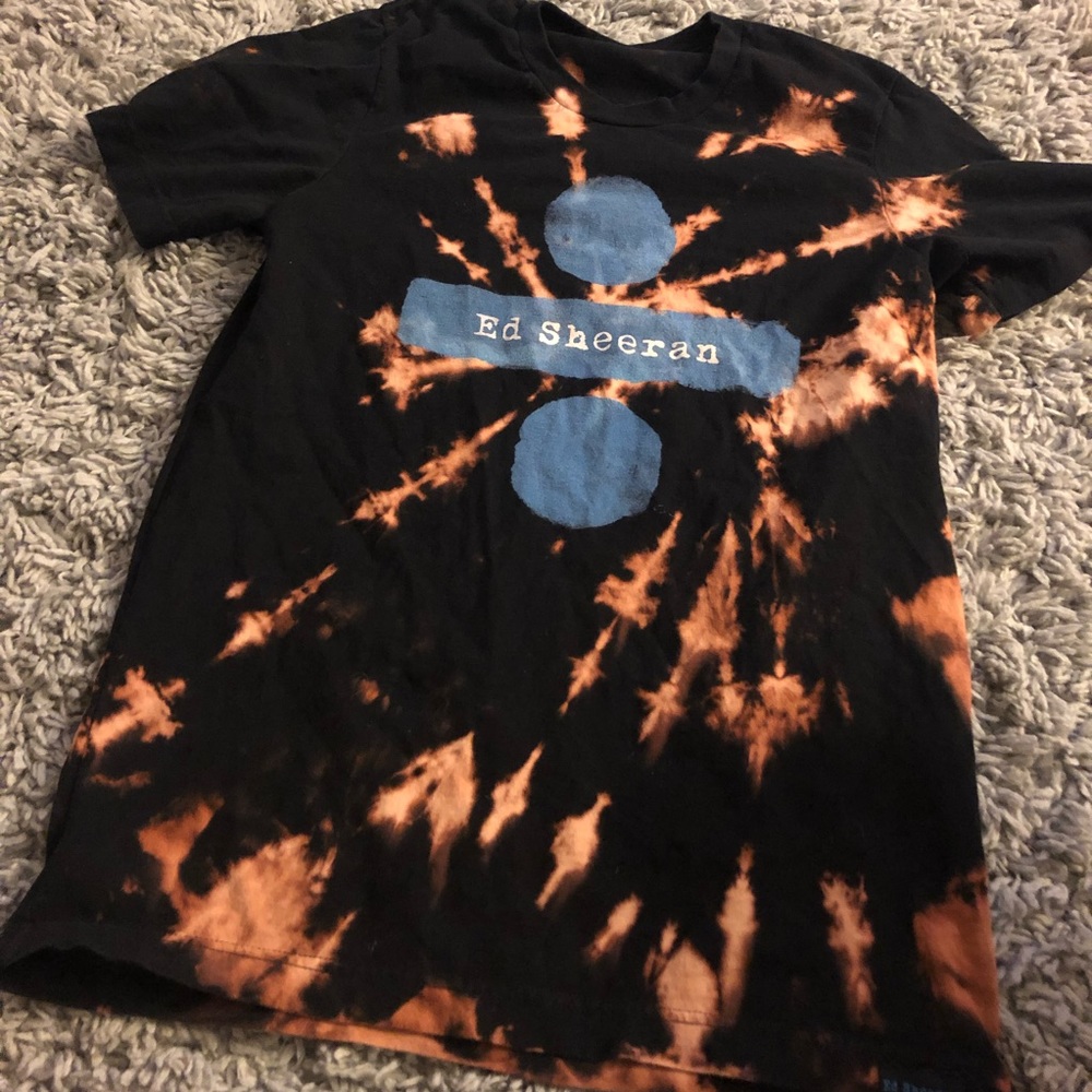 Ed sheeran tour t shirt tie dye hand made medium